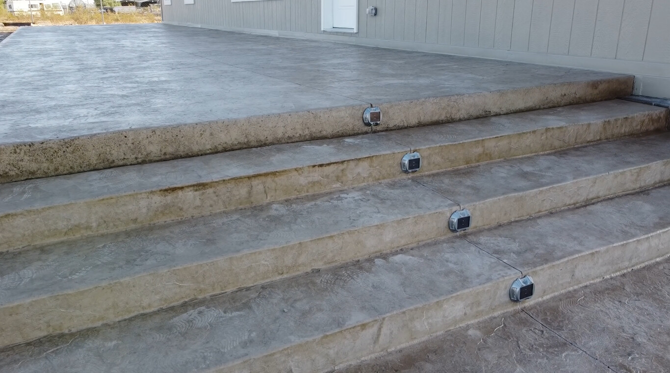 Repaired concrete steps with integrated lighting in Azusa, CA